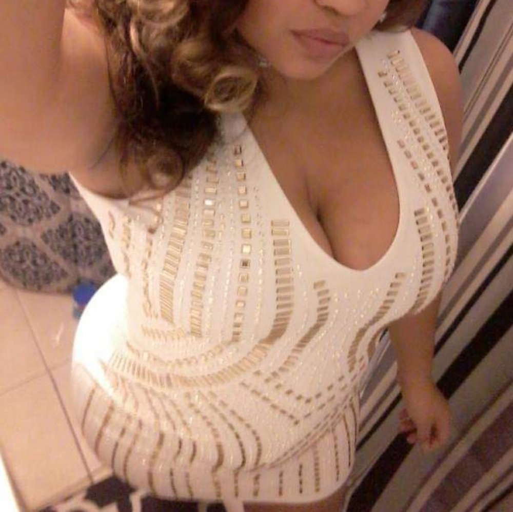 White studded dress